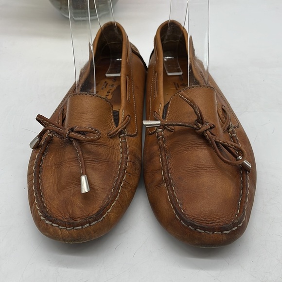 Mercanti Fiorentini Brown Leather Driving Moccasins Size 7 - Picture 2 of 8